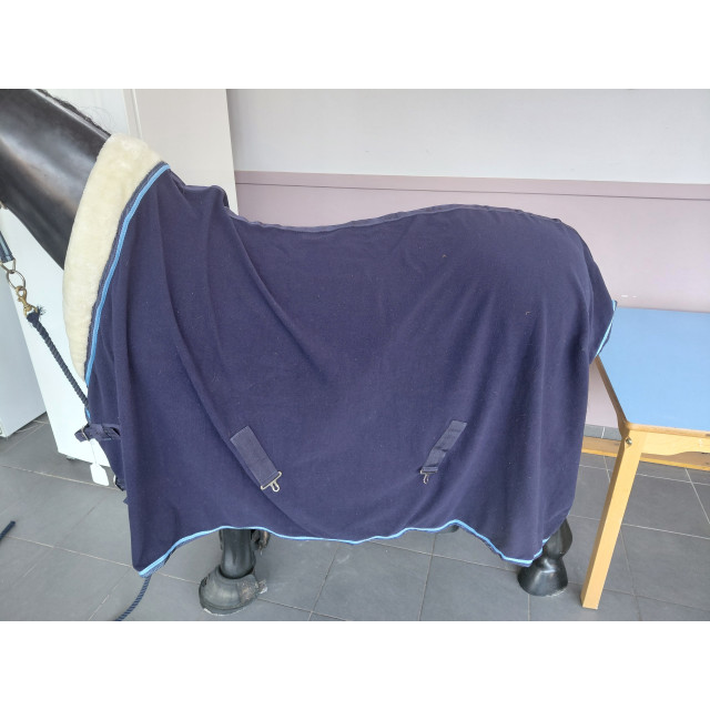 CHEMISE POALIRE BLEUE COU MOUMOUTE PONEY GRAND d
