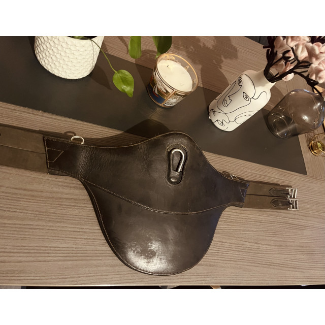 Sangle bavette marron 100 cm