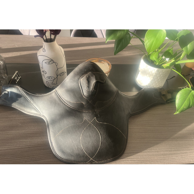 Sangle bavette Macel noire 110 cm