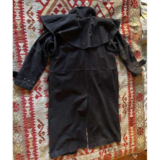 Manteau long cuir d'équitation / Cache-poussière Western Dannecker - Taille L