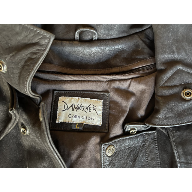 Manteau long cuir d'équitation / Cache-poussière Western Dannecker - Taille L