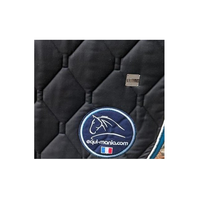 Tapis GEM noir liseret blanc et bleu