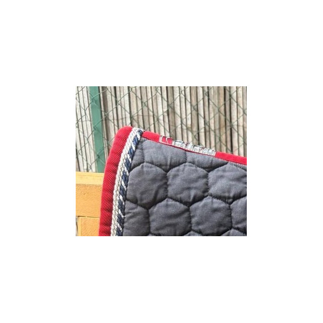 Tapis ANIMO noir bordure rouge blanche et liseret