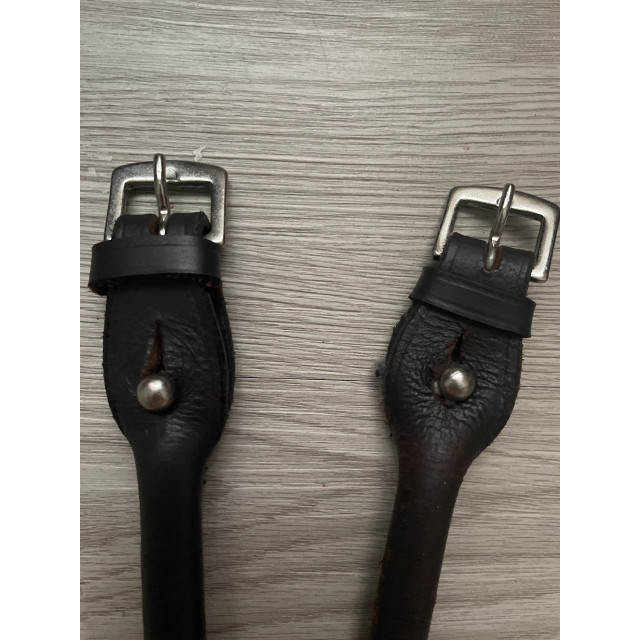 Montant de mors releveur en cuir marron