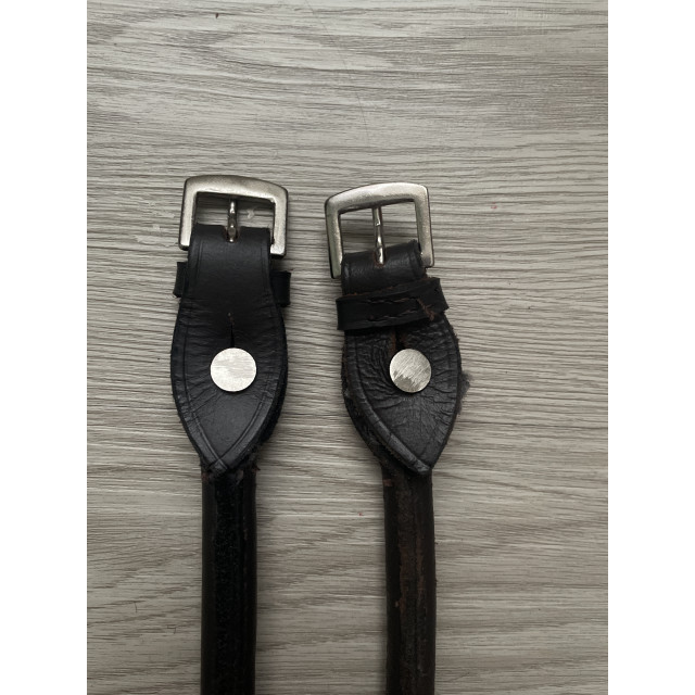 Montant de mors releveur en cuir marron