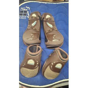 Ensemble guêtres + protège-boulets VEREDUS Carbon Gel – Taille M – Marron