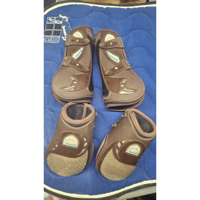 Ensemble guêtres + protège-boulets VEREDUS Carbon Gel – Taille M – Marron
