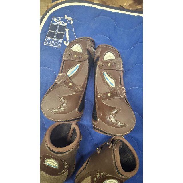 Ensemble guêtres + protège-boulets VEREDUS Carbon Gel – Taille M – Marron