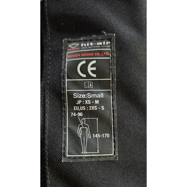 Gilet équitation airbag complet Hit Air noir taille S