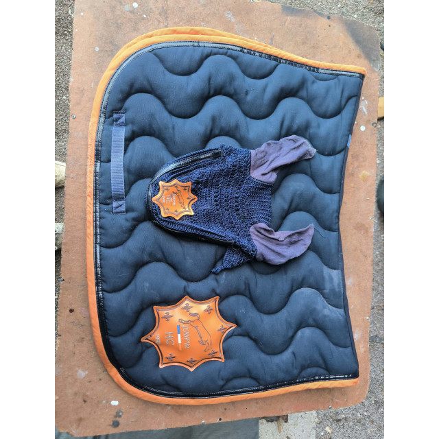 ensemble HG bleu marine et orange