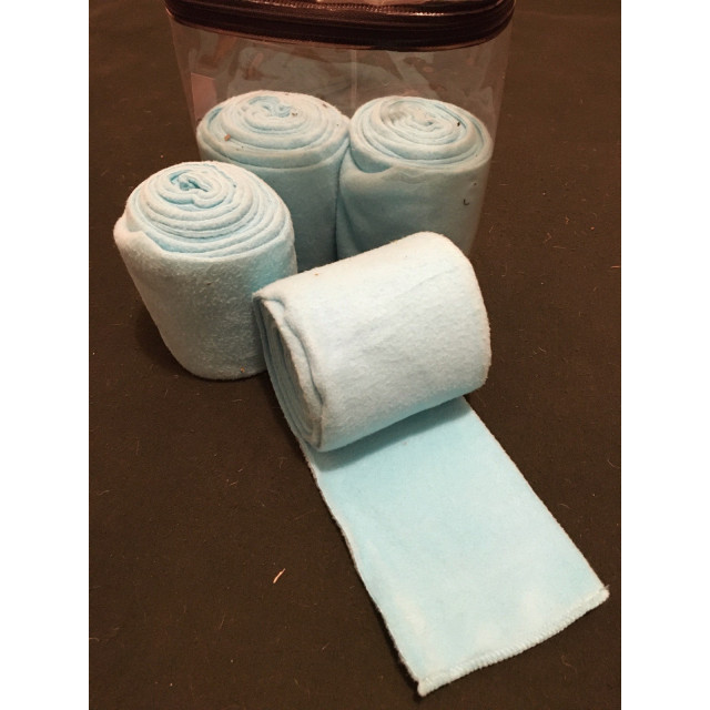 Lot tapis, bandes de polo et gants bleu