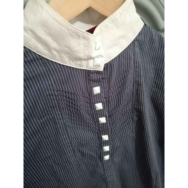 Chemise de concours Horseware marine/blanc