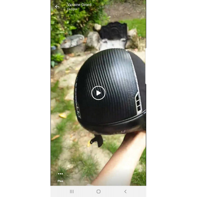 Magnifique casque samshield swarovski noir alcantara