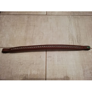 Frontal cheval cuire strass rose PROTANNER