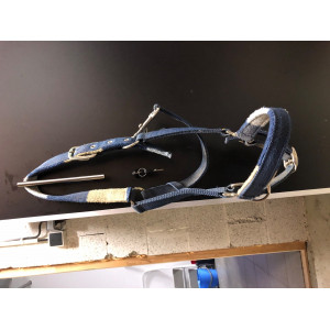 Licol equitheme stripe bleu taille cheval