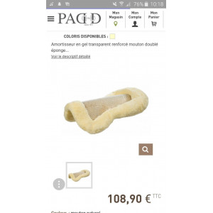 Amortisseur de dos mouton et gel, NORTON