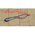 collier encolure bleu fait main en corde