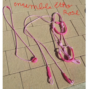ensemble corde rose fait main