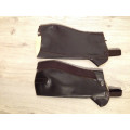 Mini chaps cuir marron