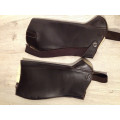 Mini chaps cuir marron