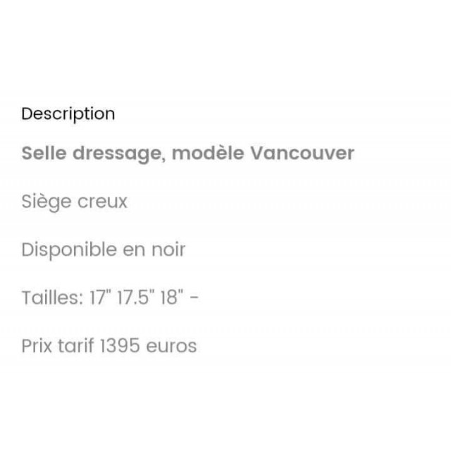 Selle dressage Horse parade complète !