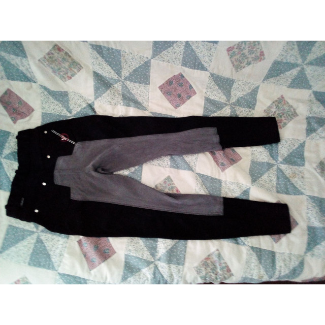 Pantalon équitation noir et gris