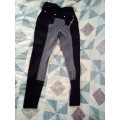 Pantalon équitation noir et gris