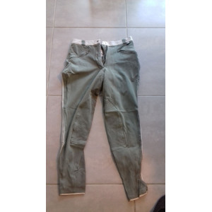 Pantalon bicolore vert - beige