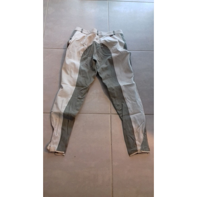 Pantalon bicolore vert - beige