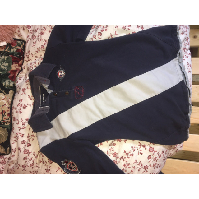 Haut d’équitation bleu