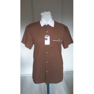 Chemise concours Equithème S HOMME chocolat