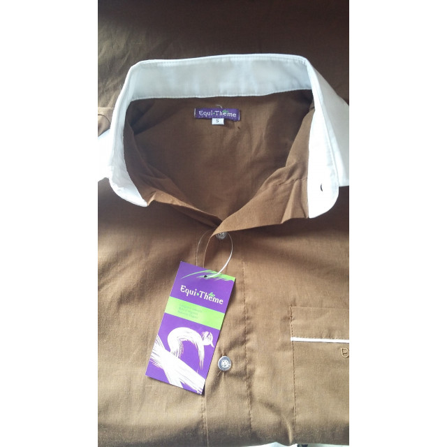 Chemise concours Equithème S HOMME chocolat