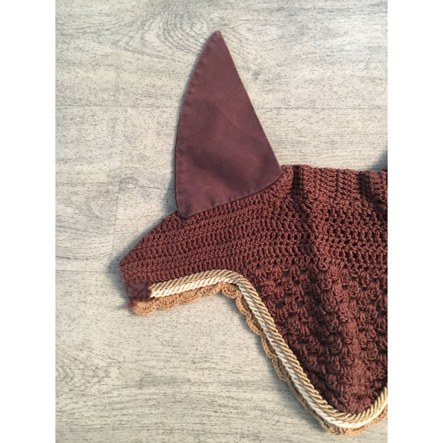 Bonnet beige et marron
