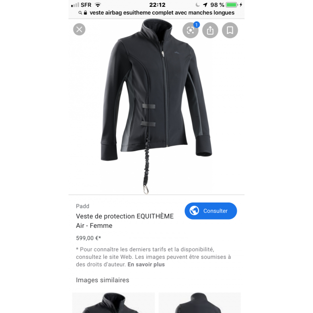 Veste airbag equitheme