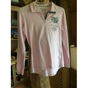 Polo manches longues Rose femme T42