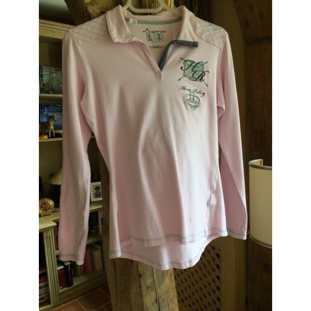 Polo manches longues Rose femme T42