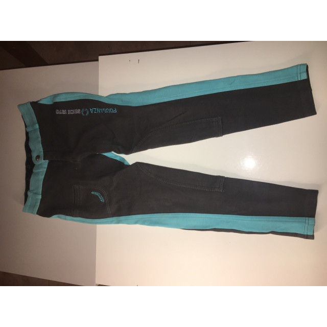 pantalon marron / bleu