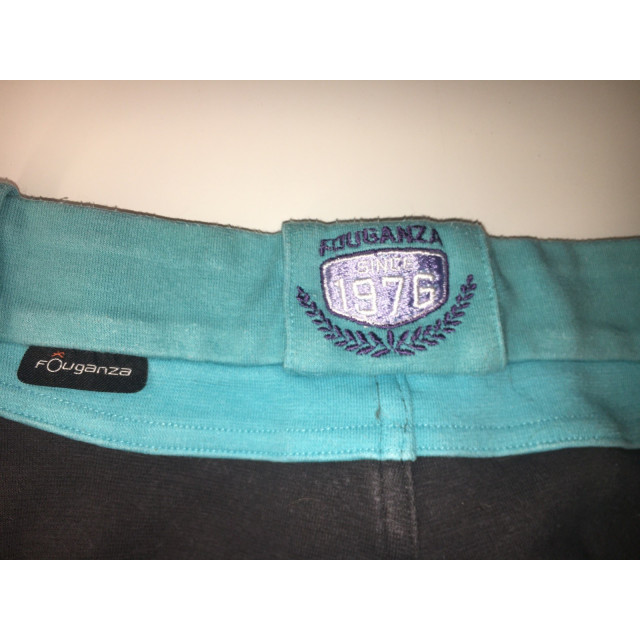 pantalon marron / bleu