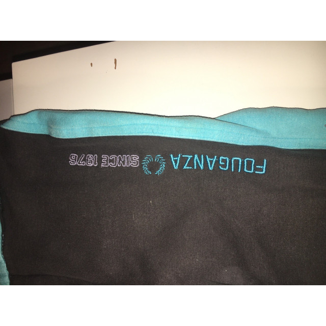 pantalon marron / bleu