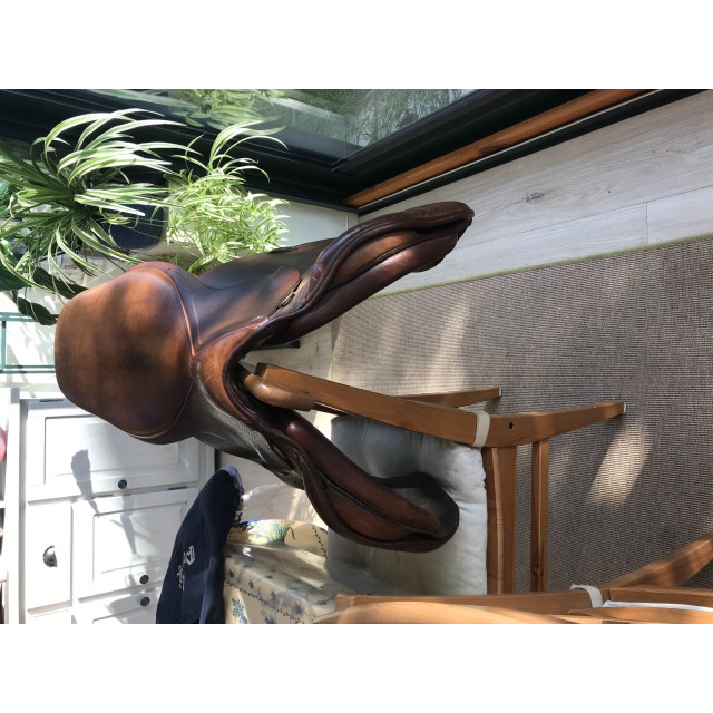 Selle mixte Éric Thomas cuir havane 17,5p