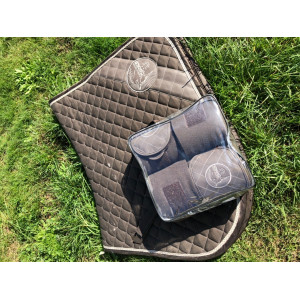 Ensemble Eskadron Platinum Tapis + Bandes Marron