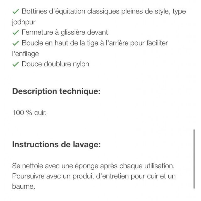 Boots en cuir neuves
