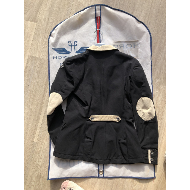 Veste horse pilot noire et beige T.40