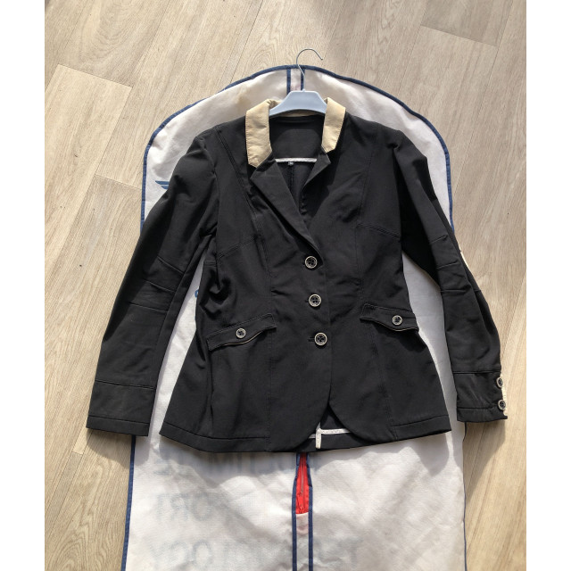 Veste horse pilot noire et beige T.40