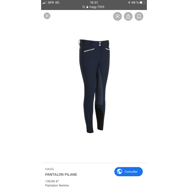 Pantalon hagg taille 32