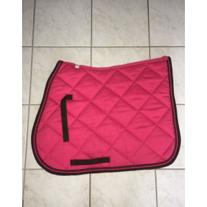 Tapis HFI rose liseré marron taille cheval neuf