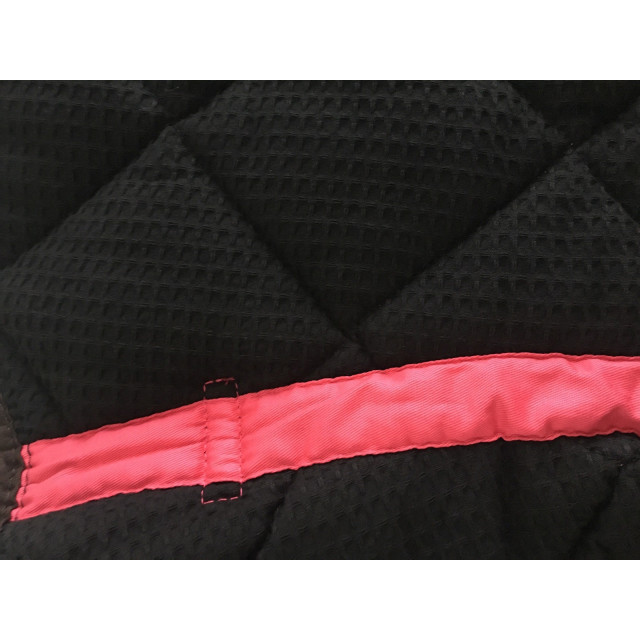 Tapis HFI rose liseré marron taille cheval neuf