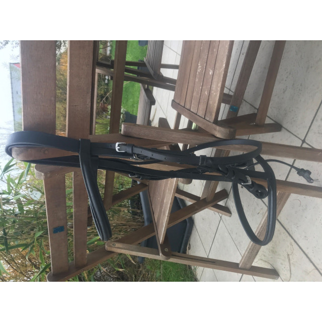 Filet en cuir noir cheval