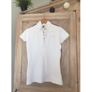 polo concours blanc hkm