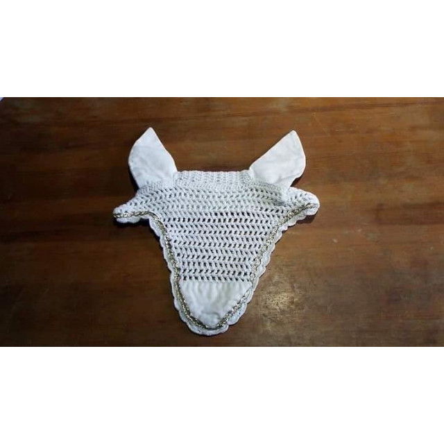 Tapis de selle blanc + 2 bonnets